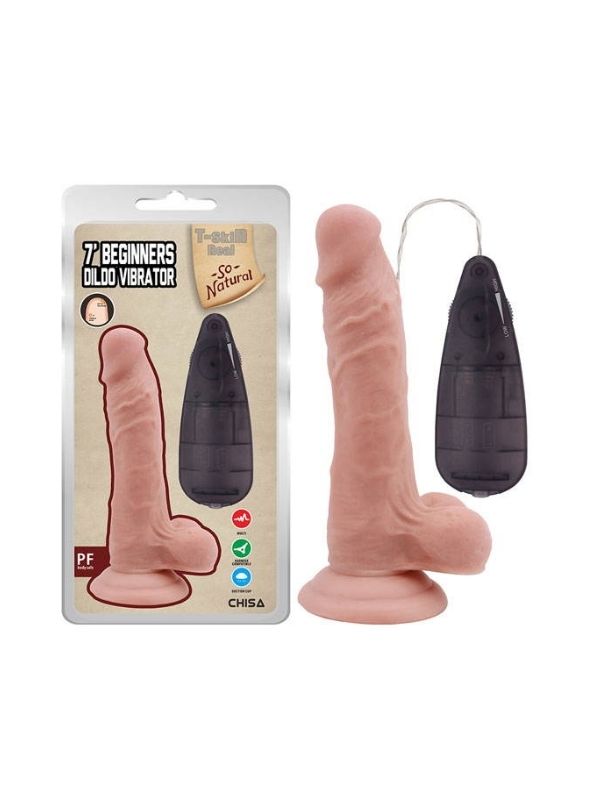 7’ Beginners Dildo Vibrator Flesh