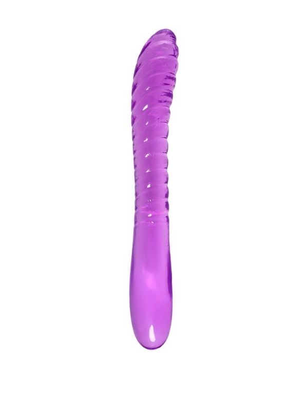 Çift Taraflı Jel Dildo Frica, TPE, mor, 23 cm