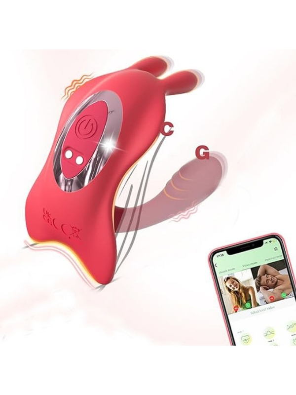 Çiftler İçin Akıllı Titreşimli G-Spot ve Klitoris Uyarıcı Vibratör – Uygulama Kontrollü, Su Geçirmez, Çift Motorlu