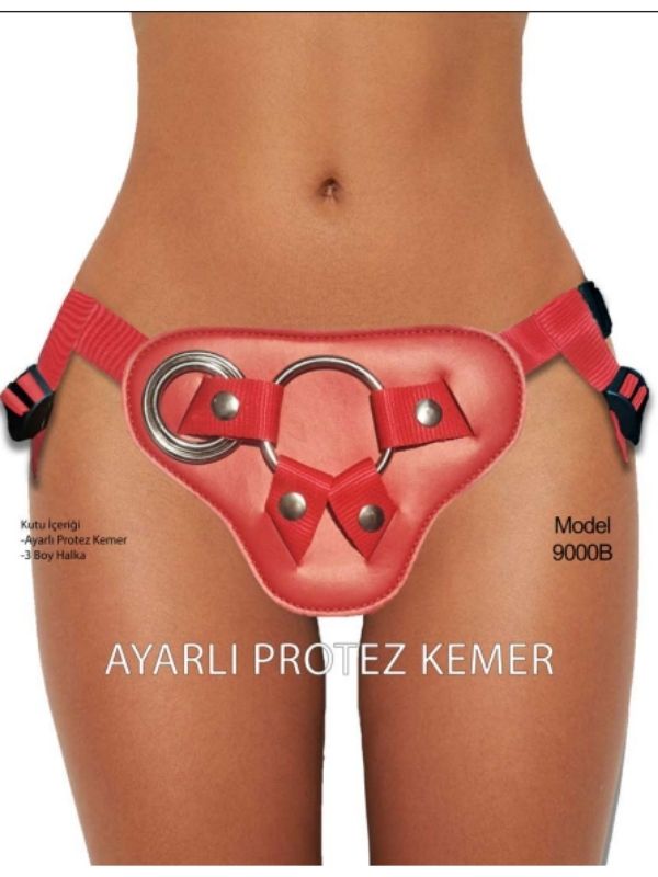 Forjin Ayarlanabilir 3 Halkalı Belden Bağlama Kemeri Kırmızı