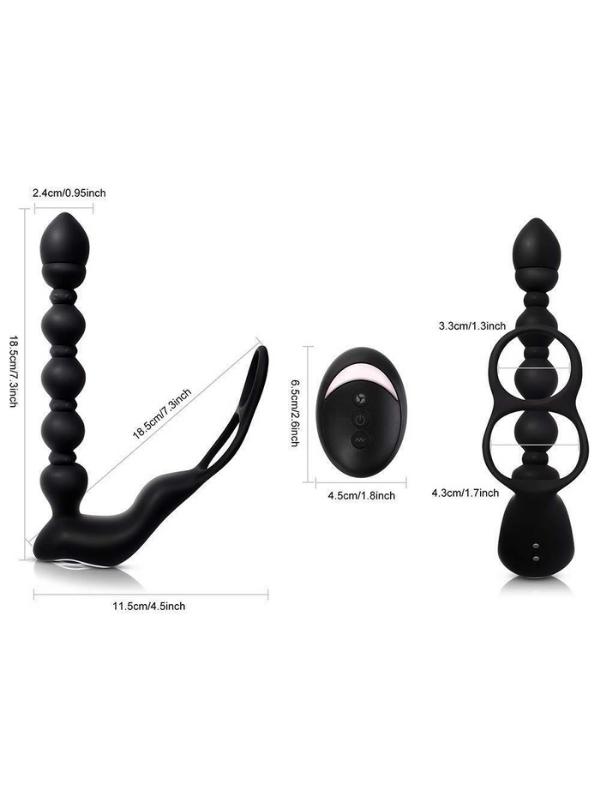 Isıtmalı Penis Halkalı Anal prstat Vibratör