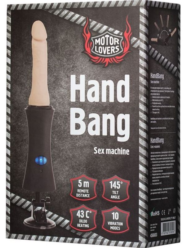 MotorLovers HandBang Uzaktan Kumandalı Şarjlı Isıtmalı Seks Makinesi Siyah