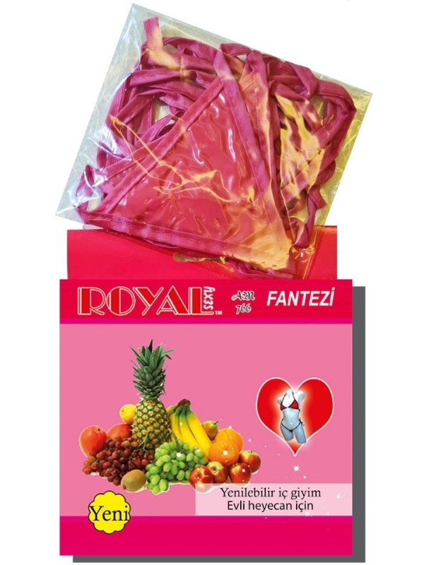 Royal Yenilebilir Tanga Sütyen Karışık Meyve Aromalı