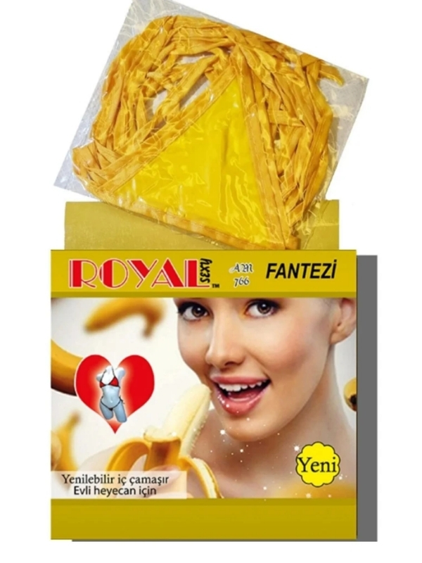 Royal Yenilebilir Tanga Sütyen Muz Aromalı