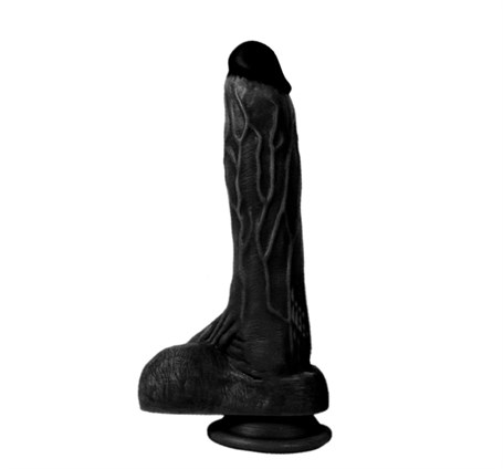 20,5 cm Gerçekçi Silikon Vantuzlu Zenci Penis - Holy Dragon