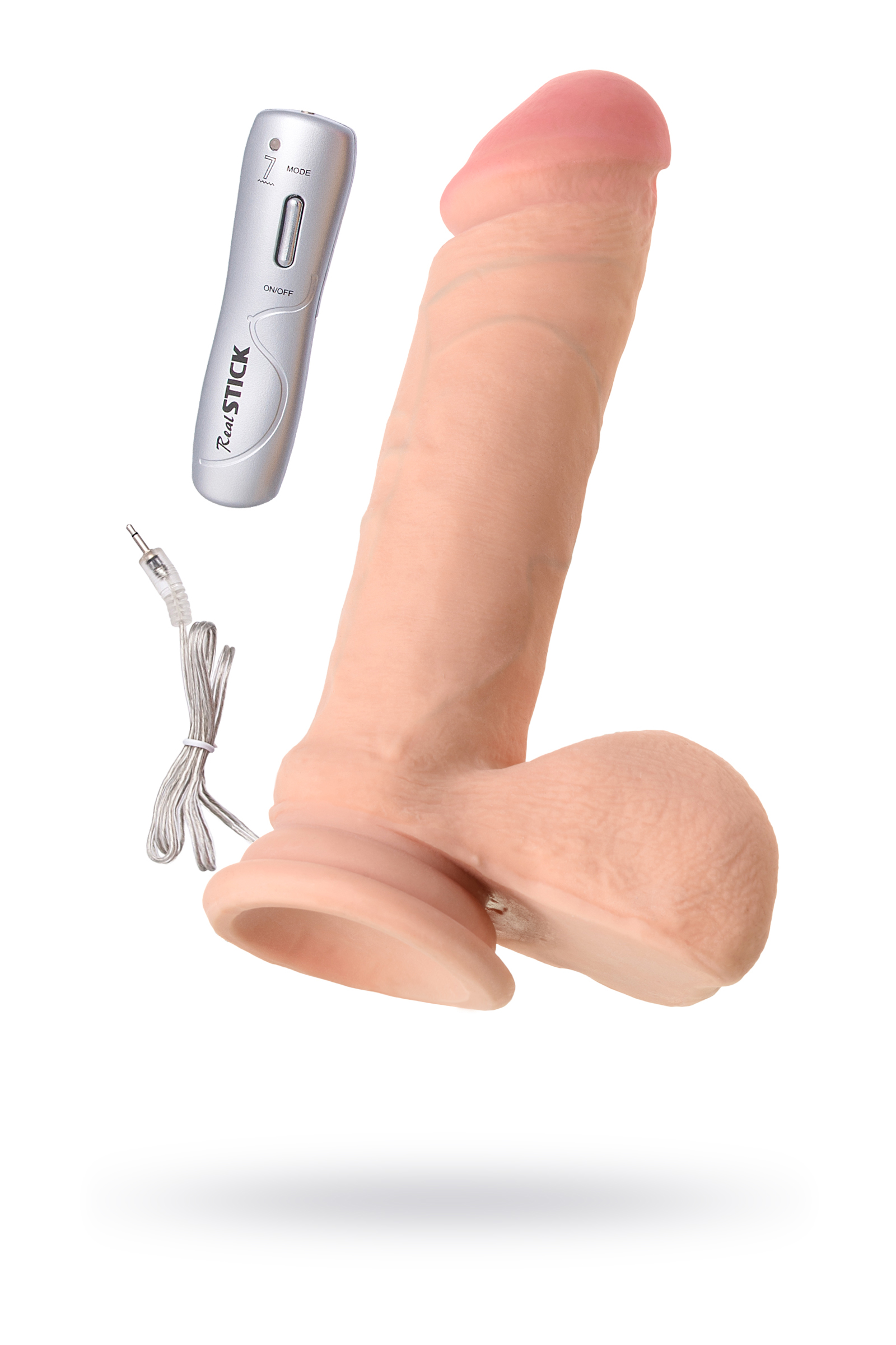 RealStick Elite Erick Gerçekçi Vibratör, TPR, Çıplak, 20 cm